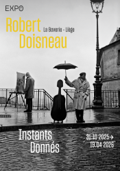Affiche de l'exposition rétrospective : Robert Doisneau - Instants donnés